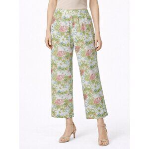 Reformation Pinegrove Linen Pants Women’s Size 2 Floral High Rise Cropped